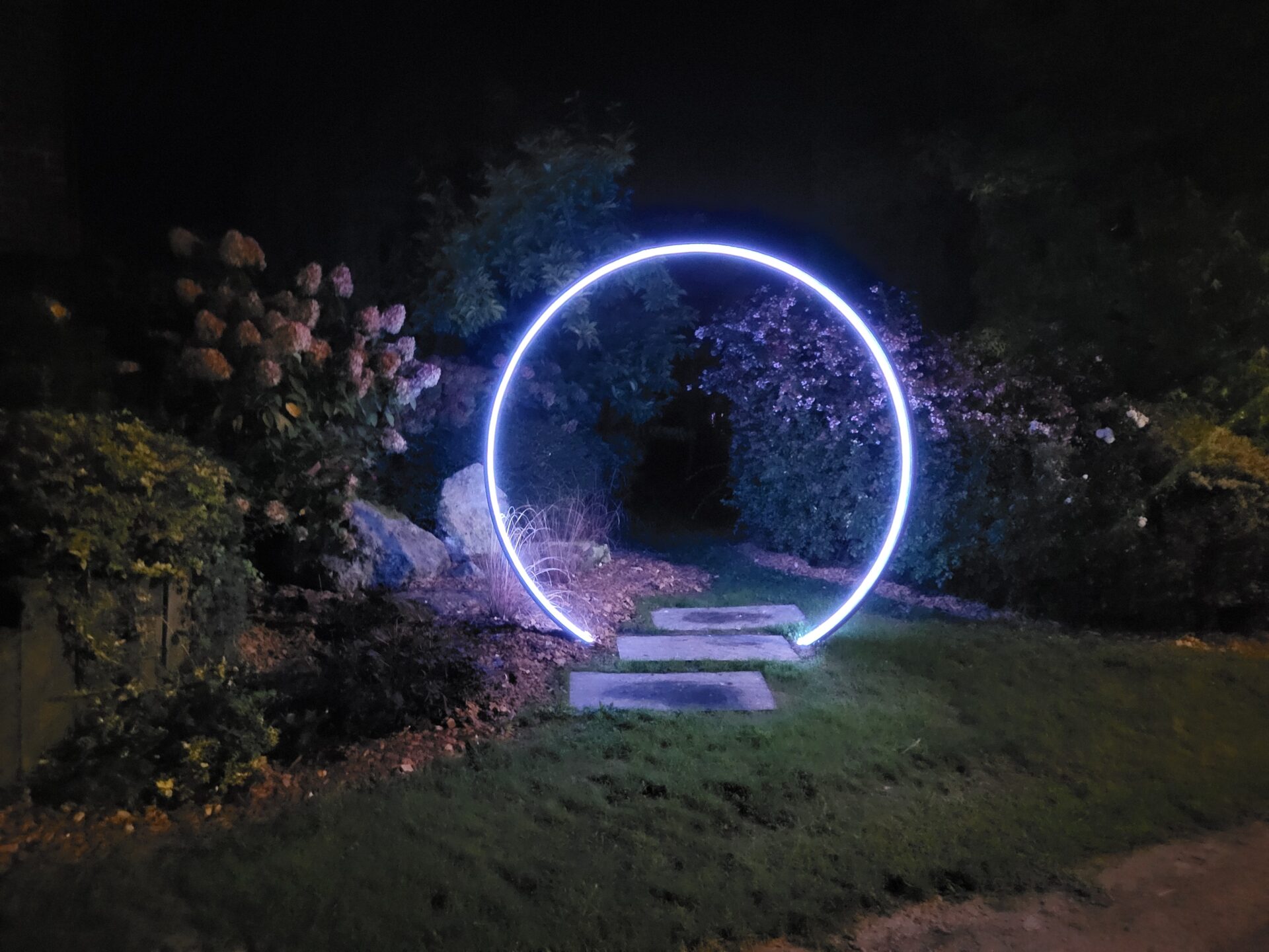éclairage cercle jardin expo 2