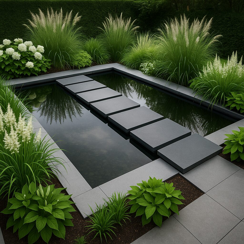 Bassin entre contemporain et naturel… lequel pour un jardin bucolique ?