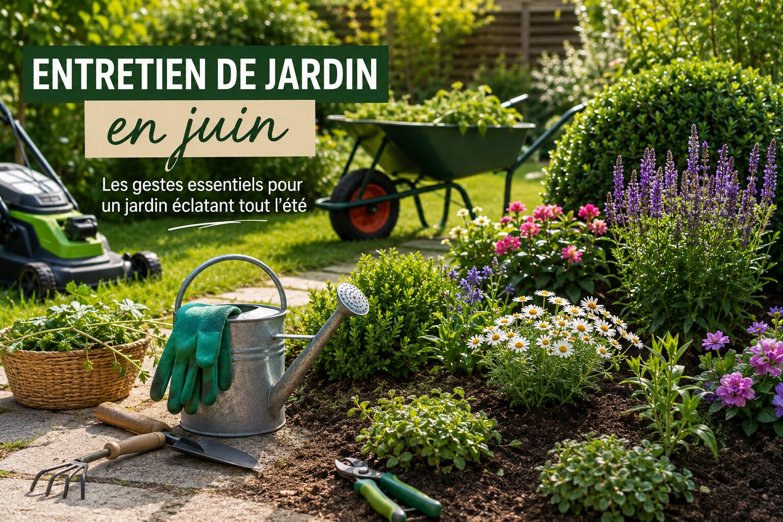 Entretien de jardin en juin : les travaux essentiels pour préparer l&rsquo;été